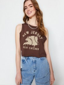 Топ Trendyol модель TWOSS23AL00049/Kahverengi Фото