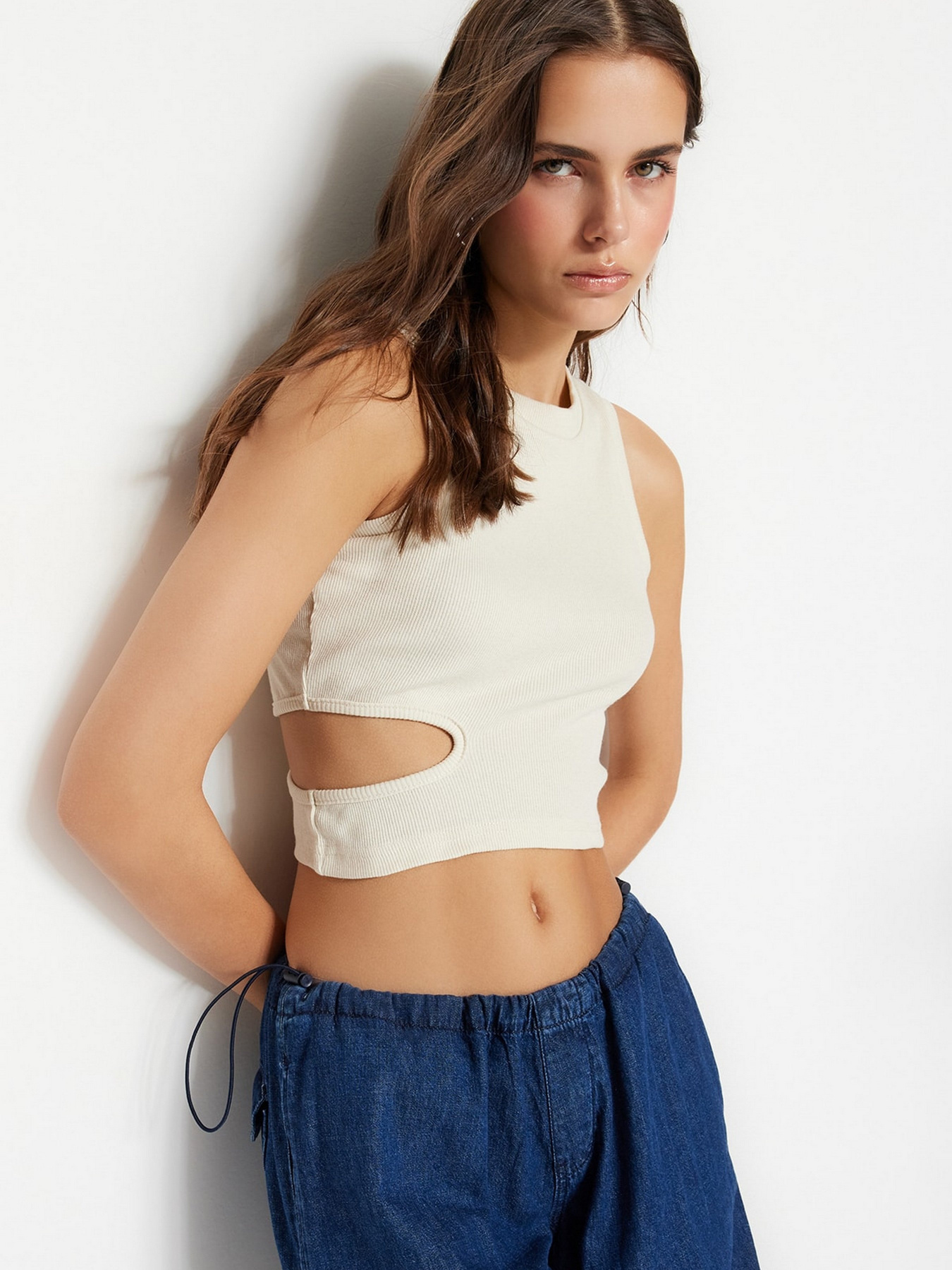 Топ Trendyol модель TWOSS23AL00062/Ekru Фото