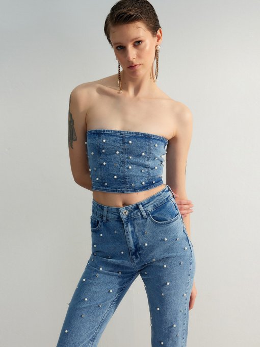 Топ Trendyol модель TWOSS23BS00018/Mavi Фото