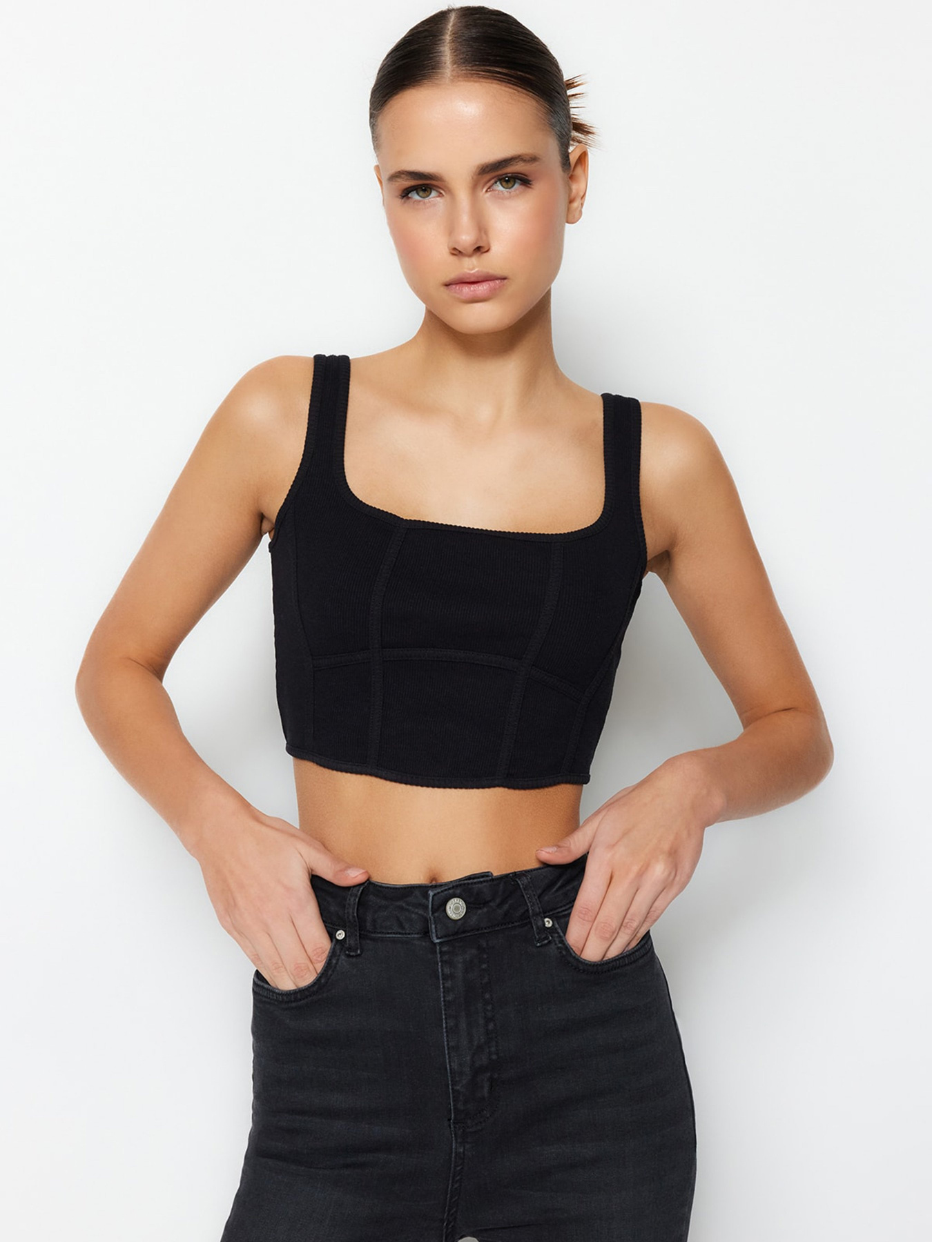 Топ Trendyol модель TWOSS23BS00022/Siyah Фото