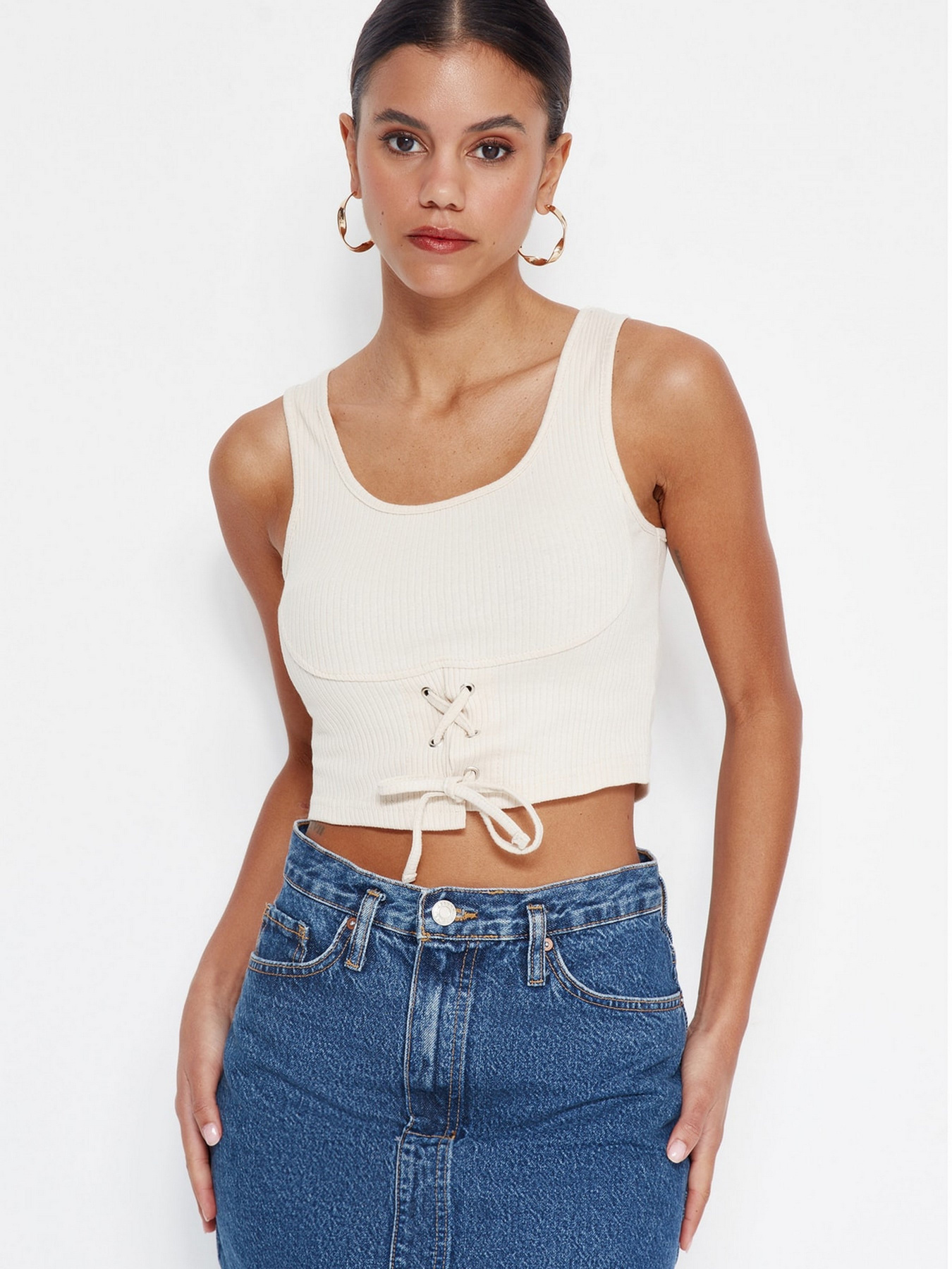 Топ Trendyol модель TWOSS23BZ00131/Tas Фото