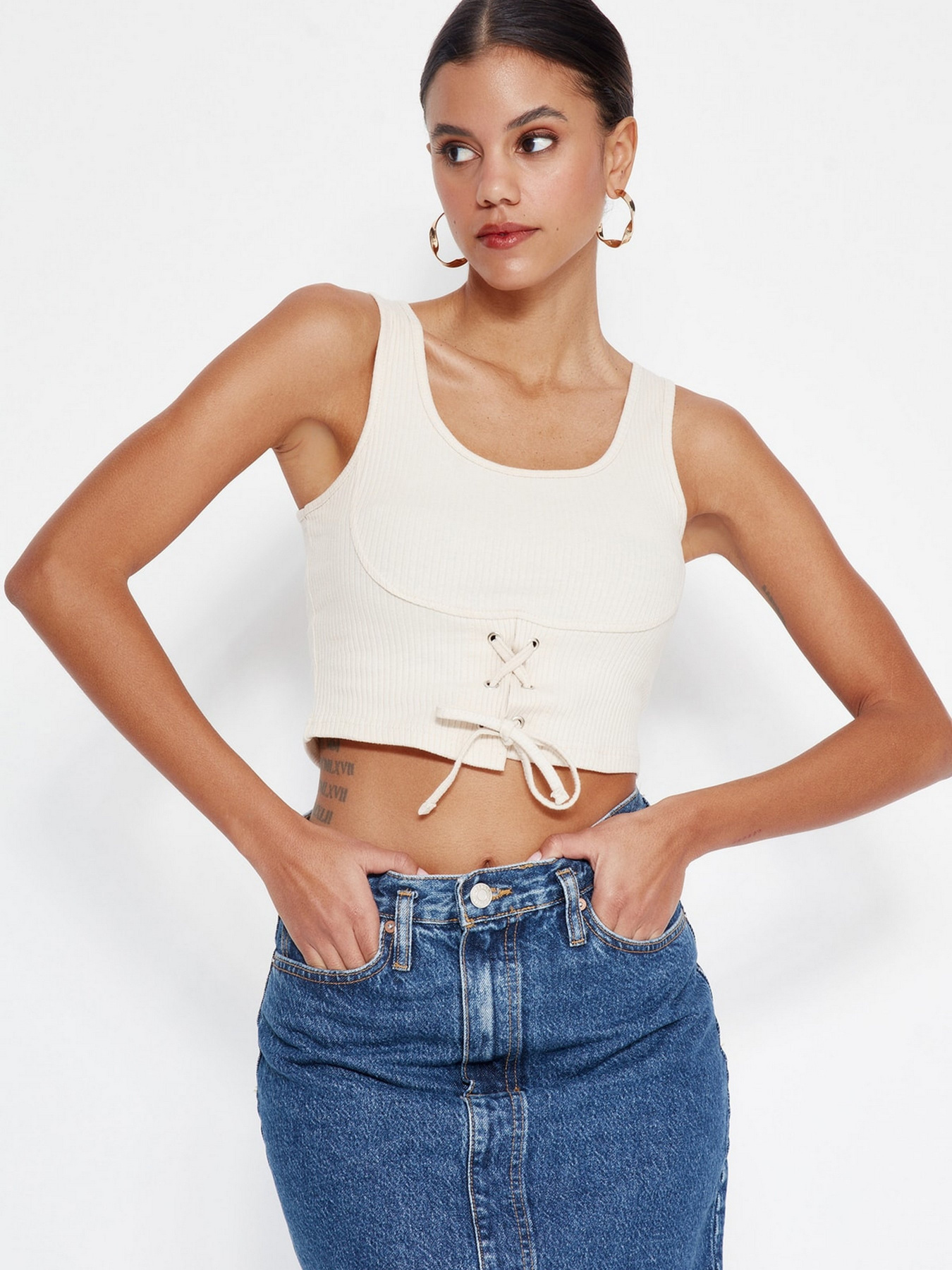 Топ Trendyol модель TWOSS23BZ00131/Tas Фото