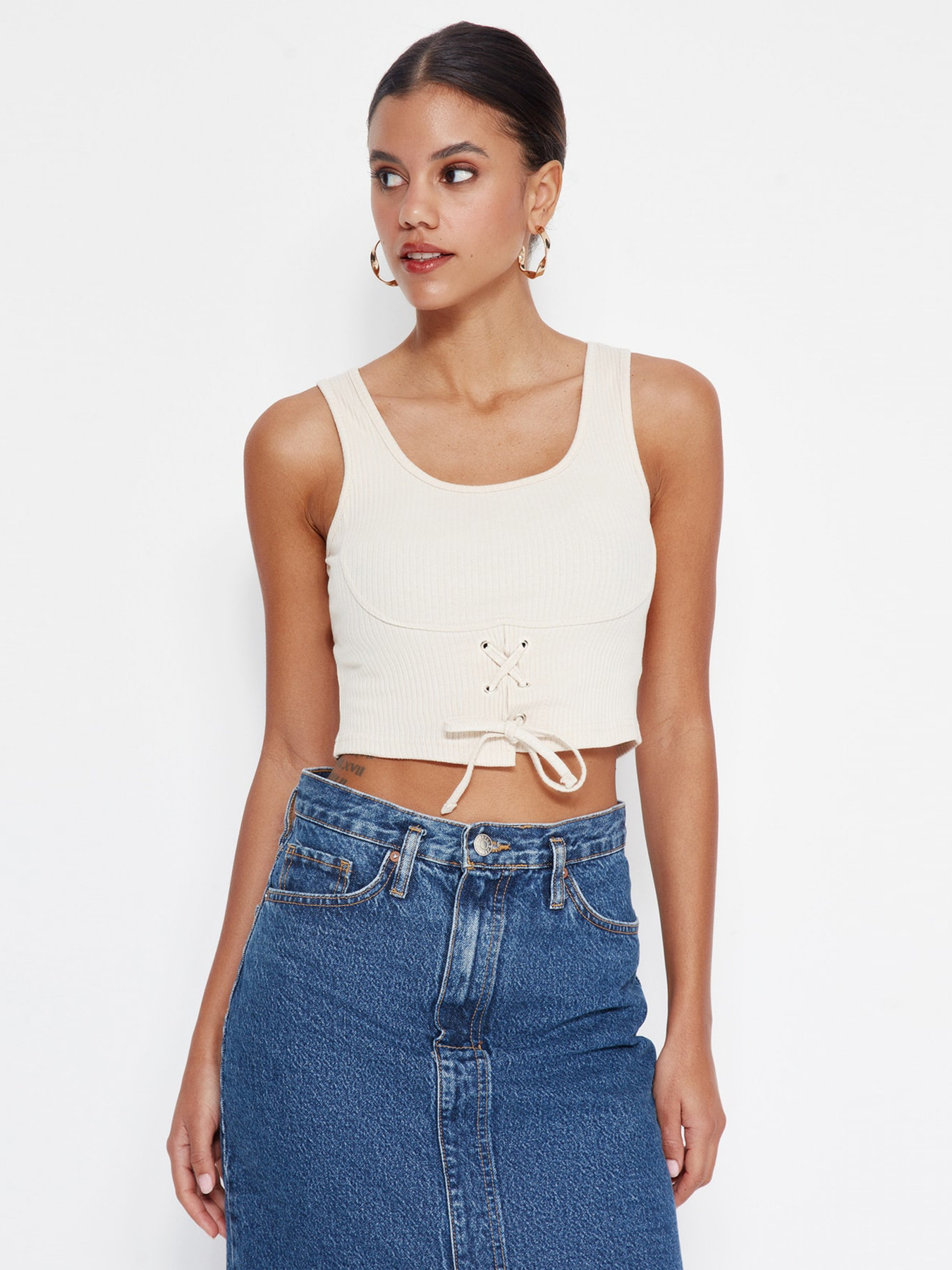 Топ Trendyol модель TWOSS23BZ00131/Tas Топ Trendyol модель TWOSS23BZ00131/Tas Фото