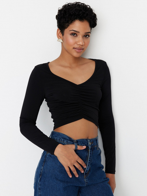 Топ Trendyol модель TWOSS23BZ00195/Siyah Фото