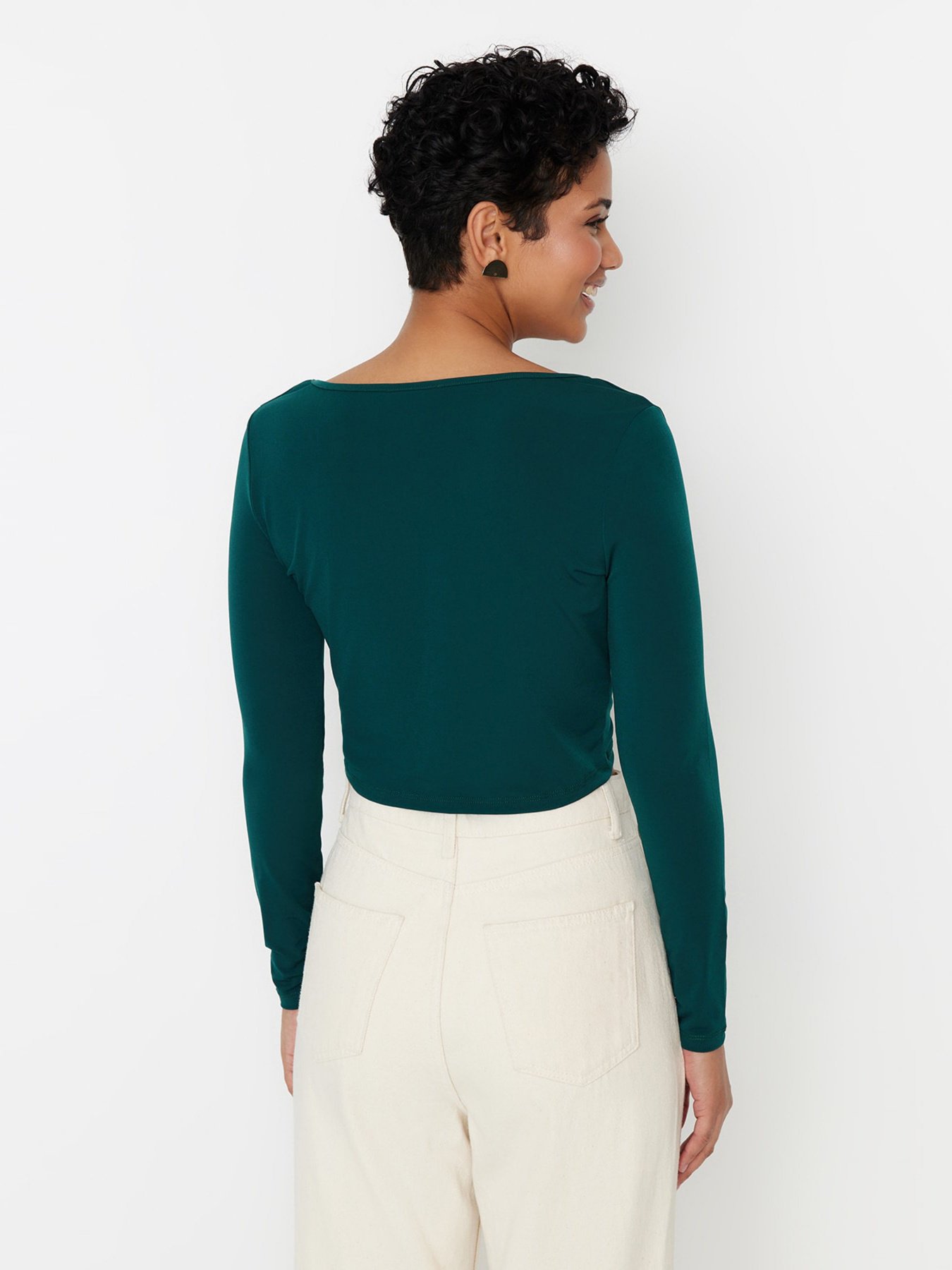 Топ Trendyol модель TWOSS23BZ00195/Zumrut Yesili Фото