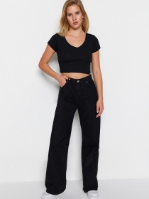 Топ Trendyol модель TWOSS23BZ00389/Siyah-Kirmizi Фото