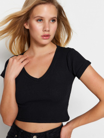 Топ Trendyol модель TWOSS23BZ00389/Siyah-Kirmizi Фото