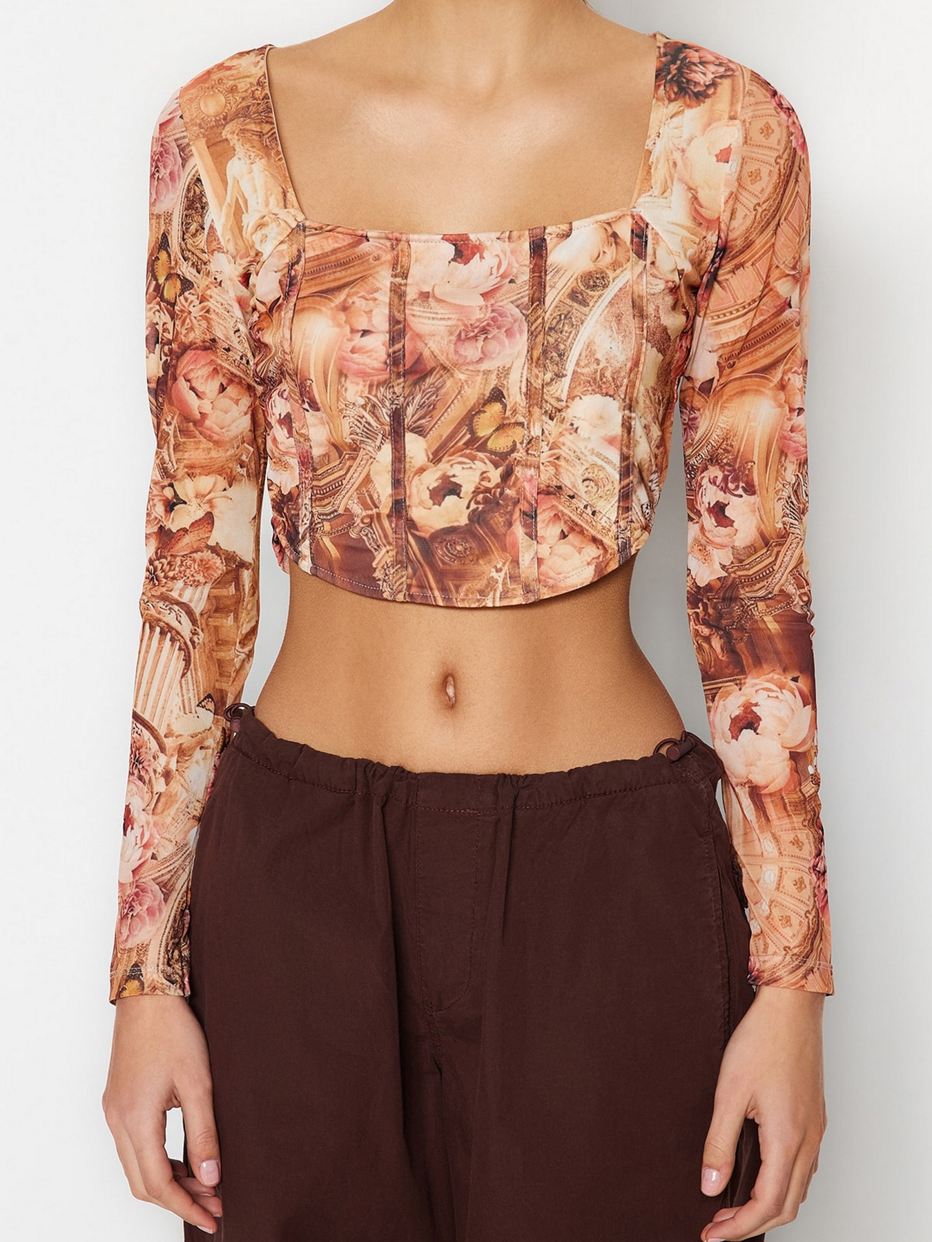 Топ Trendyol модель TWOSS23BZ00395/Turuncu Фото