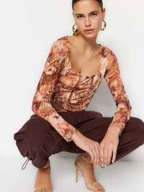 Топ Trendyol модель TWOSS23BZ00395/Turuncu Фото