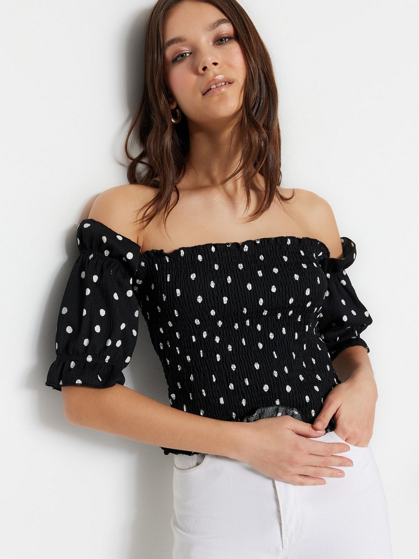 Топ Trendyol модель TWOSS23BZ00713/Siyah Фото