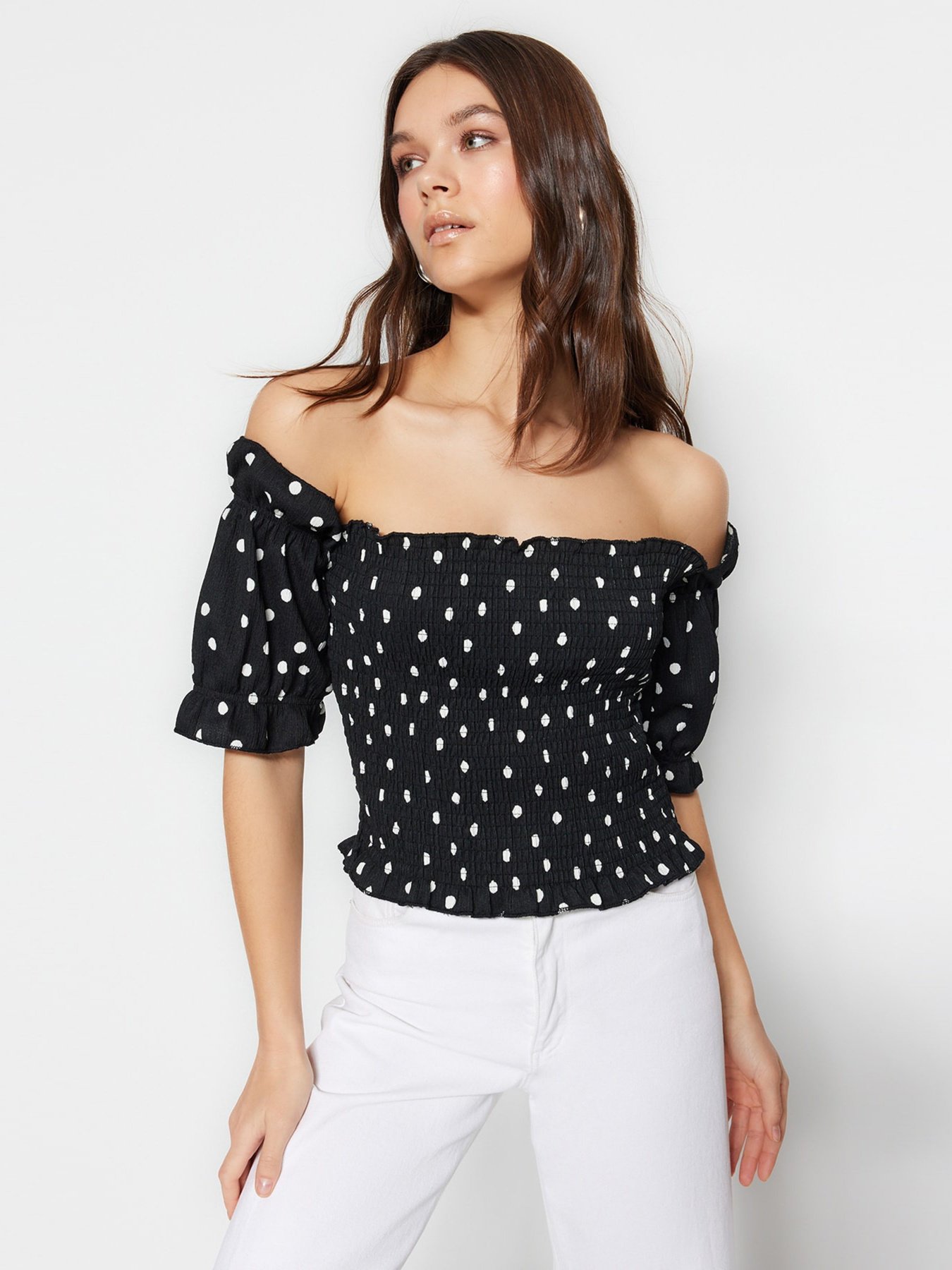 Топ Trendyol модель TWOSS23BZ00713/Siyah Фото