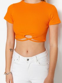 Топ Trendyol модель TWOSS23BZ00743/Turuncu Фото