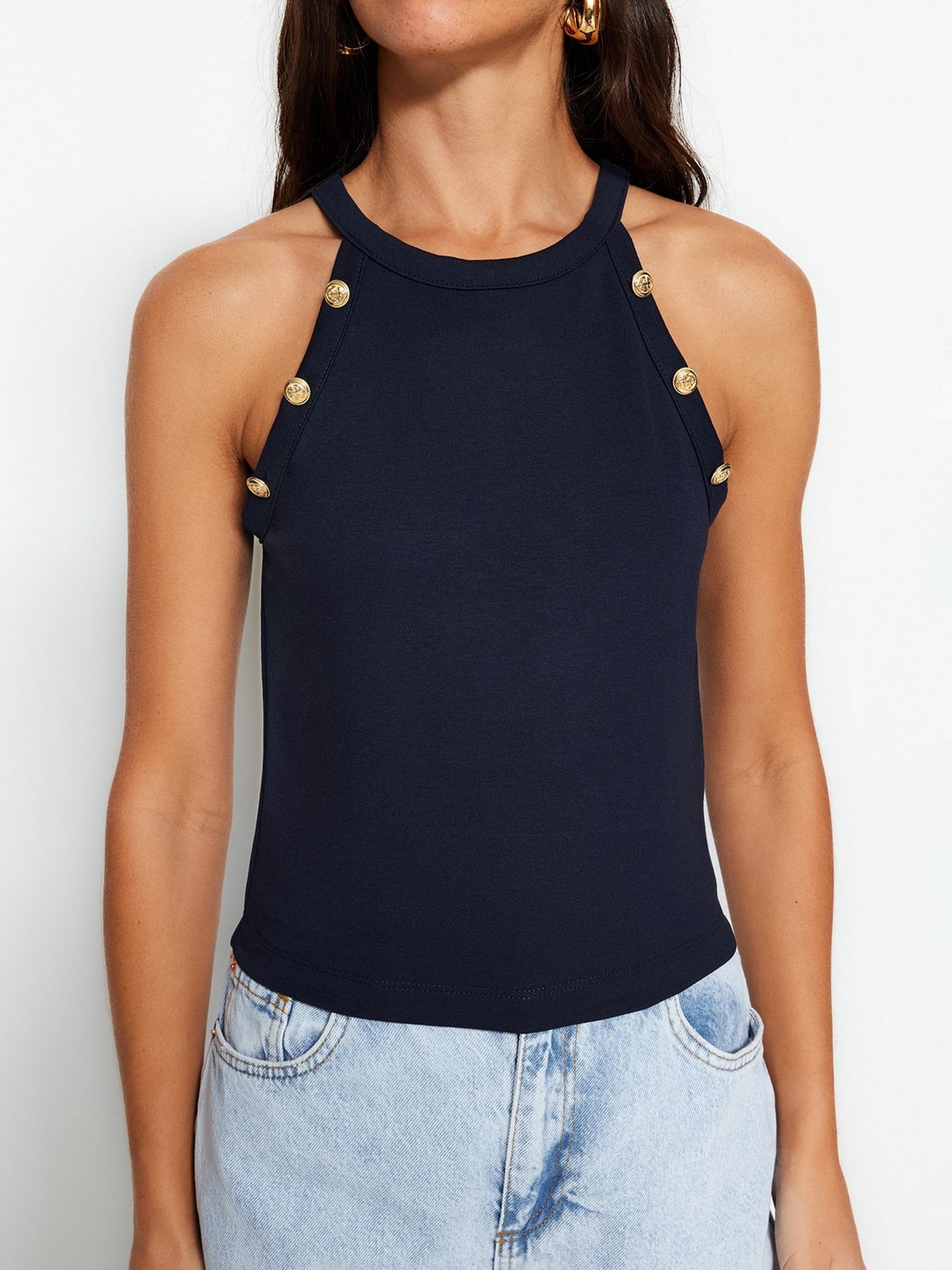 Топ Trendyol модель TWOSS23BZ00745/Lacivert Фото