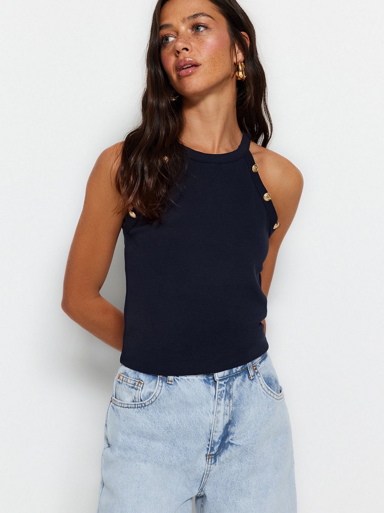 Топ Trendyol модель TWOSS23BZ00745/Lacivert Фото