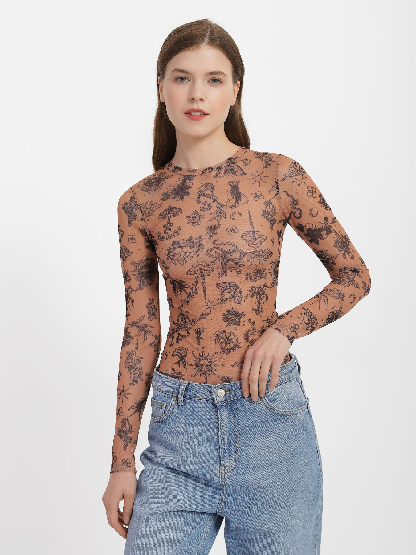 Лонгслив Trendyol модель TWOSS23BZ00893/Bej Фото