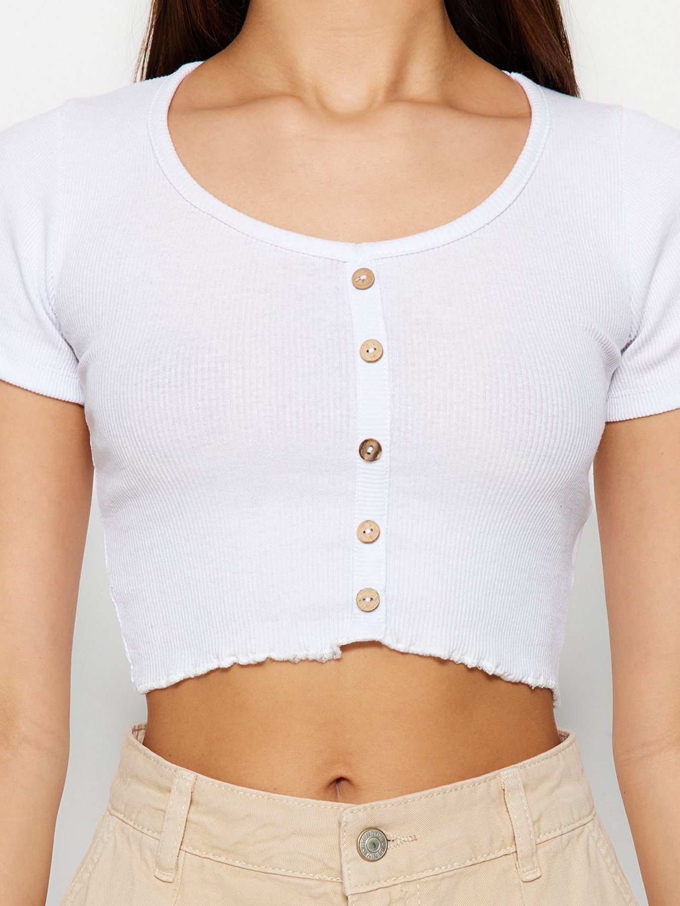 Топ Trendyol модель TWOSS23BZ00948/Beyaz Фото