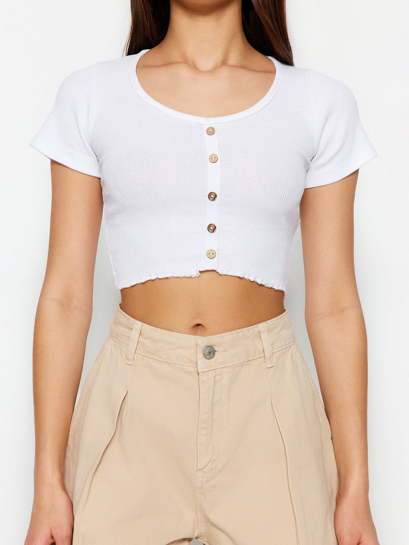 Топ Trendyol модель TWOSS23BZ00948/Beyaz Фото