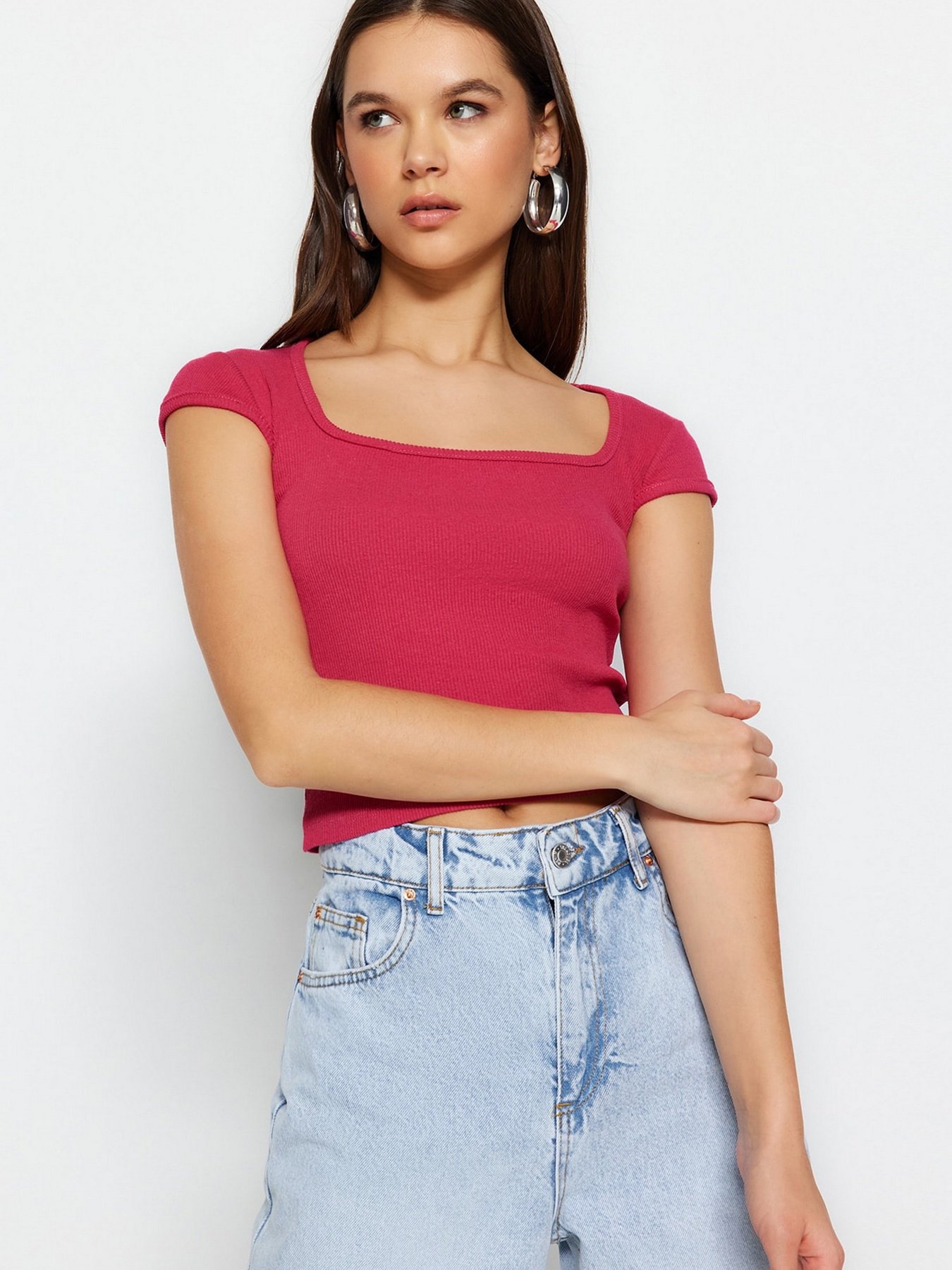 Топ Trendyol модель TWOSS23BZ00950/Fusya Фото