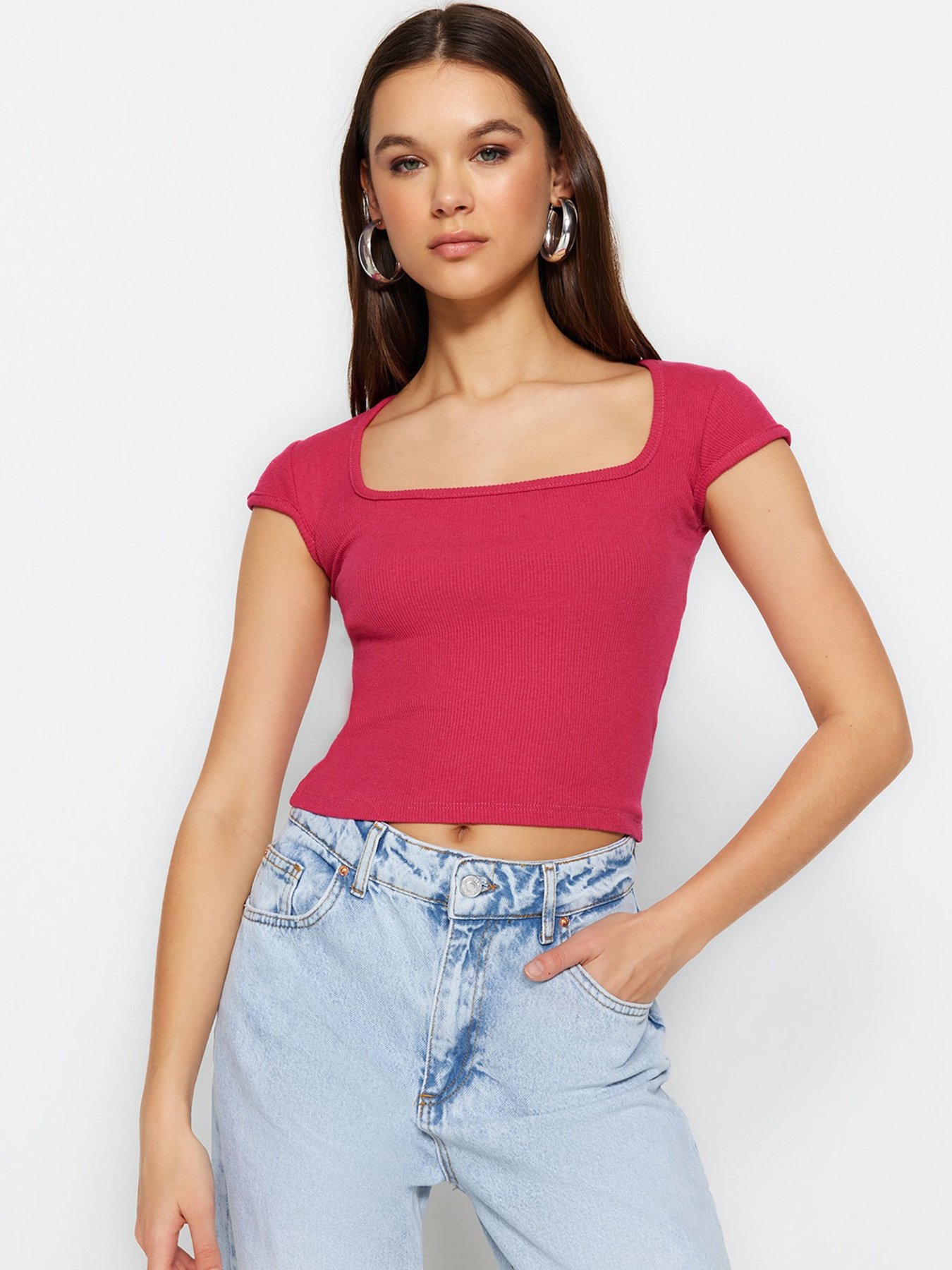 Топ Trendyol модель TWOSS23BZ00950/Fusya Фото