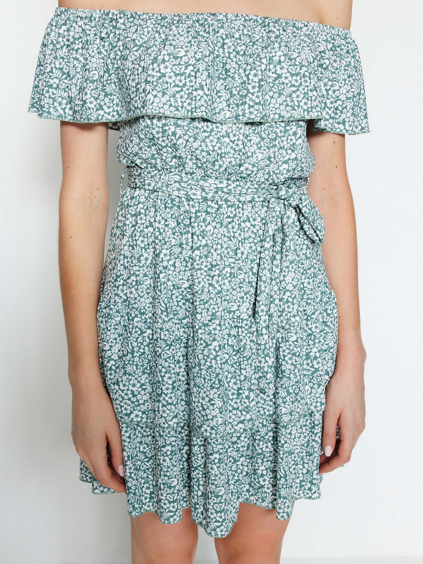 Платье мини Trendyol модель TWOSS23EL00350/Mint Фото