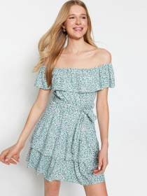 Платье мини Trendyol модель TWOSS23EL00350/Mint Фото