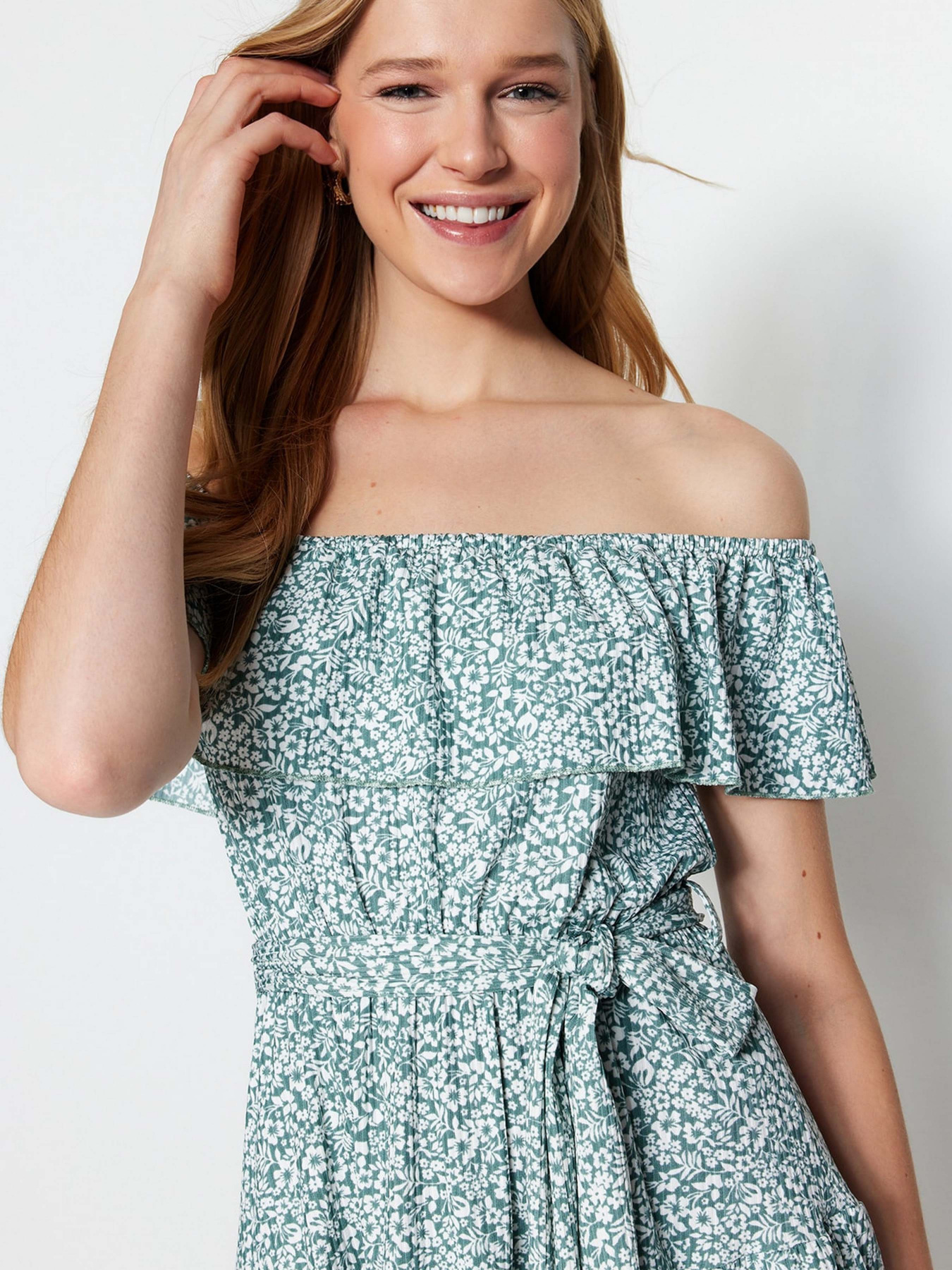 Сукня міні Trendyol модель TWOSS23EL00350/Mint Сукня міні Trendyol модель TWOSS23EL00350/Mint Фото