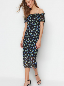 Платье миди Trendyol модель TWOSS23EL00424/Siyah Фото