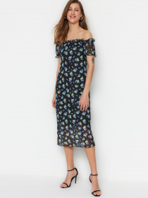 Платье миди Trendyol модель TWOSS23EL00424/Siyah Фото