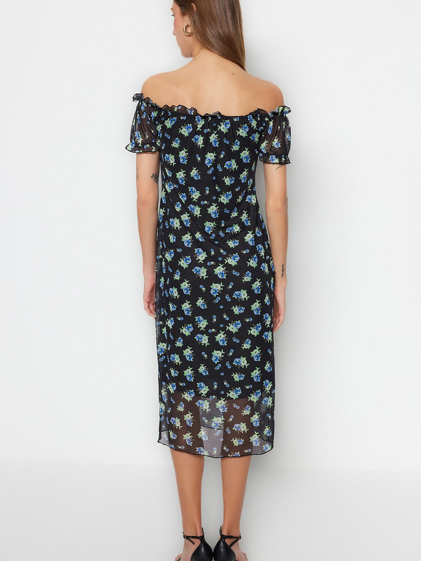 Платье миди Trendyol модель TWOSS23EL00424/Siyah Фото