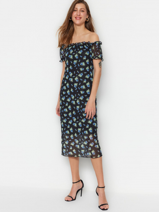 Сукня міді Trendyol модель TWOSS23EL00424/Siyah Сукня міді Trendyol модель TWOSS23EL00424/Siyah Фото