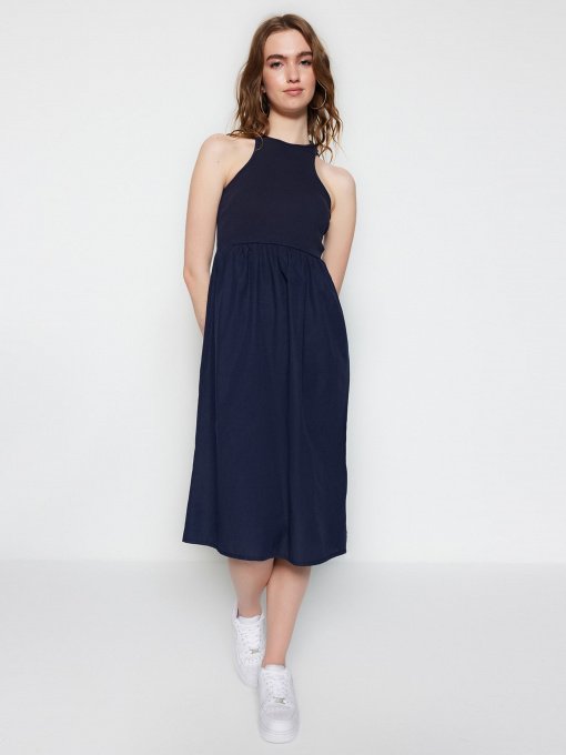 Сукня міді Trendyol модель TWOSS23EL00688/Lacivert Фото