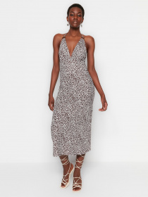 Сукня максі Trendyol модель TWOSS23EL00706/Kahverengi Фото