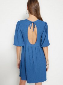 Платье мини Trendyol модель TWOSS23EL00710/Indigo Фото