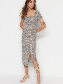 Платье миди Trendyol модель TWOSS23EL00713/Kahverengi Фото