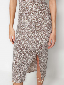 Платье миди Trendyol модель TWOSS23EL00713/Kahverengi Фото