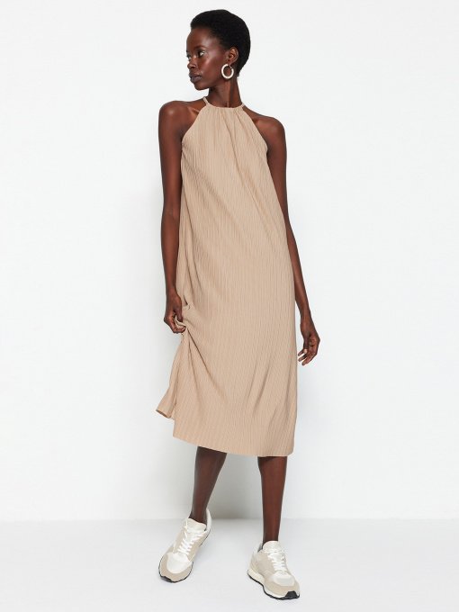 Платье миди Trendyol модель TWOSS23EL00752/Vizon Фото