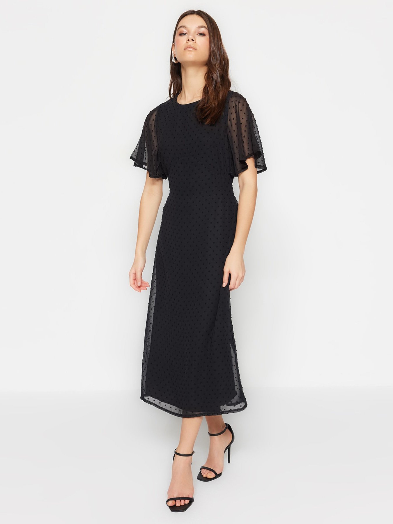 Сукня міді Trendyol модель TWOSS23EL01461/Siyah Фото