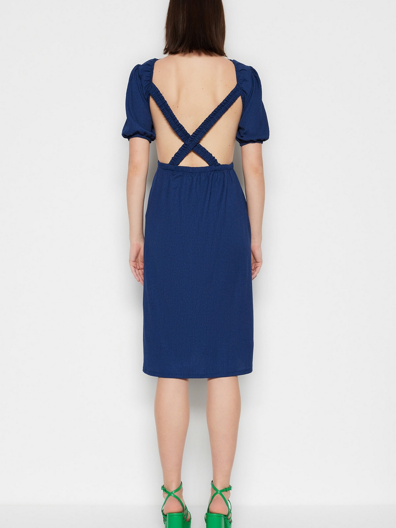 Платье миди Trendyol модель TWOSS23EL01595/Lacivert Фото