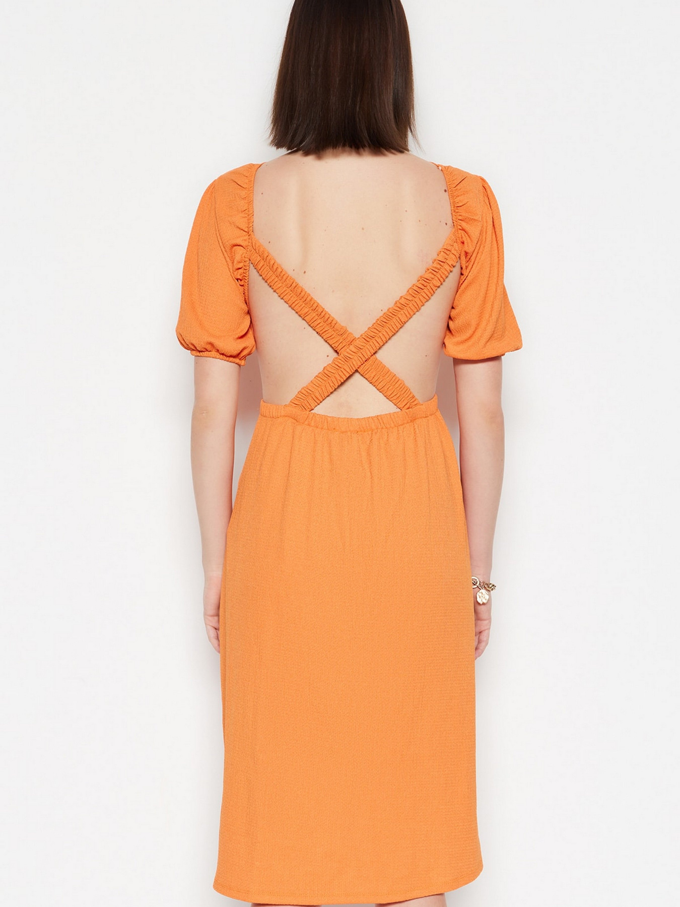 Платье миди Trendyol модель TWOSS23EL01595/Turuncu Фото