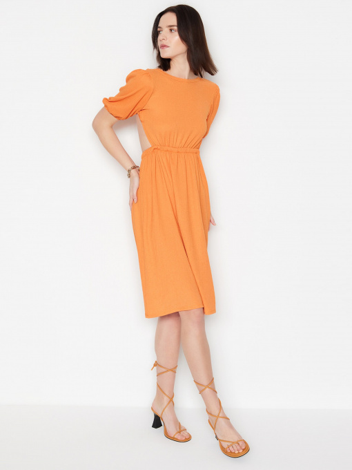 Платье миди Trendyol модель TWOSS23EL01595/Turuncu Фото