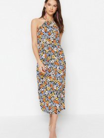 Платье макси Trendyol модель TWOSS23EL02169/Cok Renkli Фото