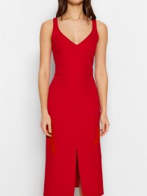Платье миди Trendyol модель TWOSS23EL02262/Kirmizi Фото