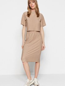 Юбка миди Trendyol модель TWOSS23ET00099/Vizon Фото