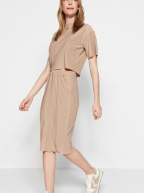 Юбка миди Trendyol модель TWOSS23ET00099/Vizon Фото