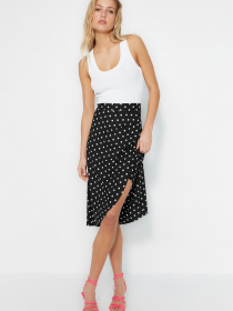 Юбка миди Trendyol модель TWOSS23ET00104/Siyah Фото