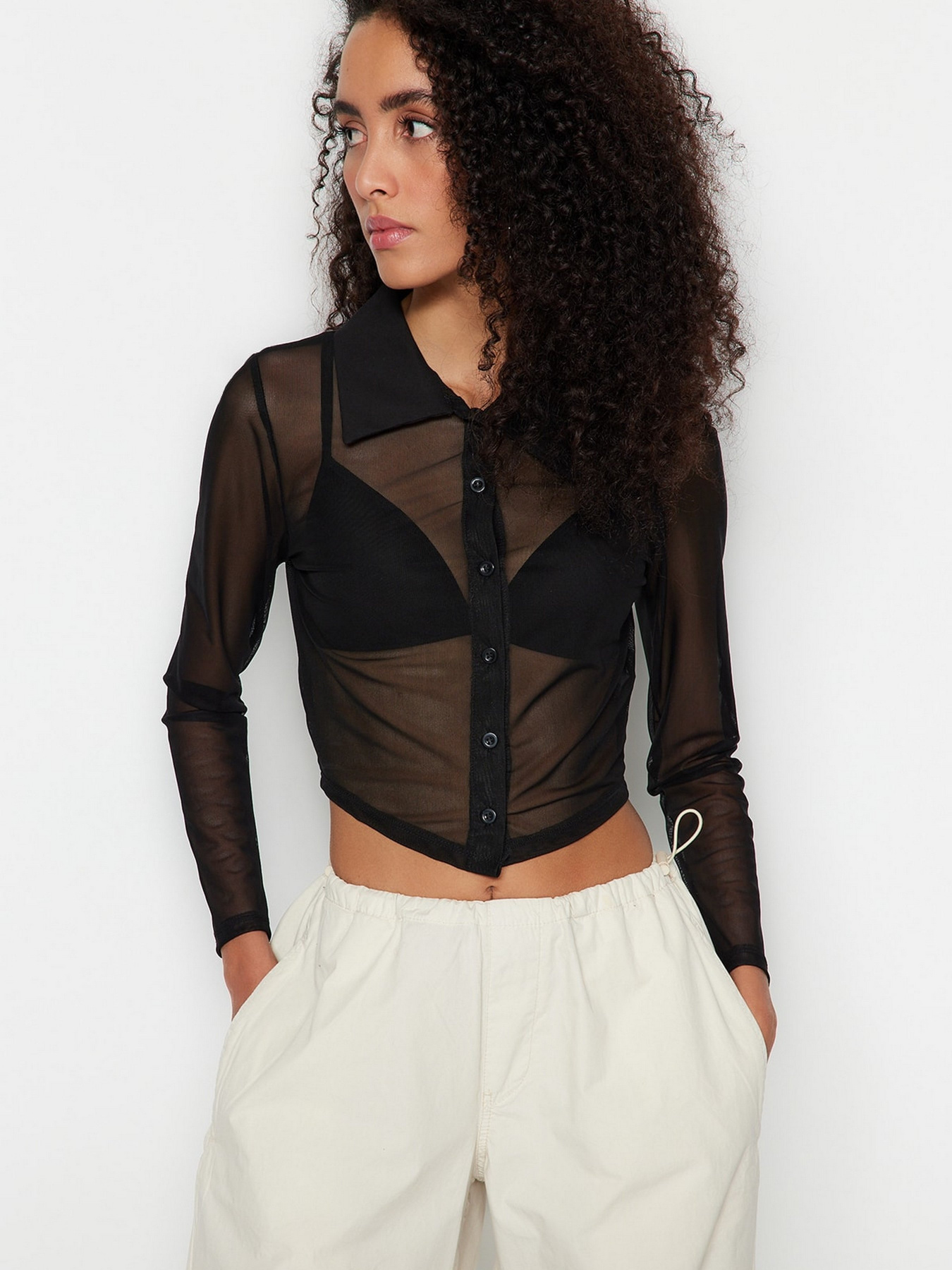 Блуза Trendyol модель TWOSS23GO00224/Siyah Фото