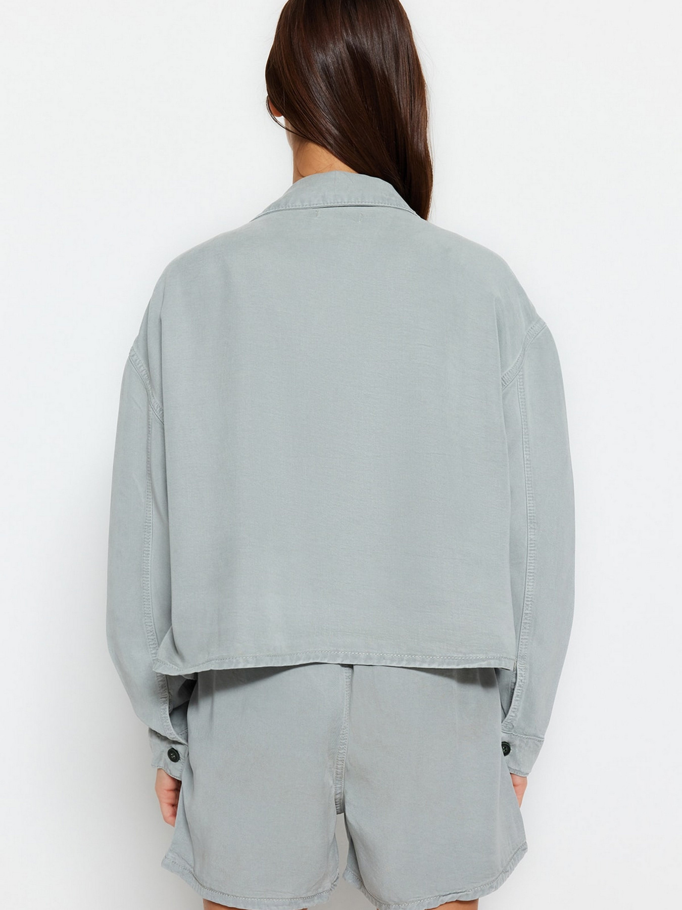 Джинсова куртка Trendyol модель TWOSS23GO00428/Mint Фото