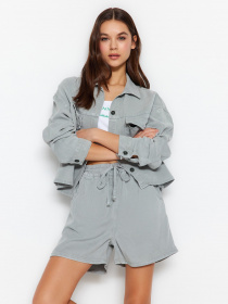 Джинсова куртка Trendyol модель TWOSS23GO00428/Mint Фото