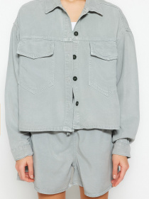 Джинсовая куртка Trendyol модель TWOSS23GO00428/Mint Фото