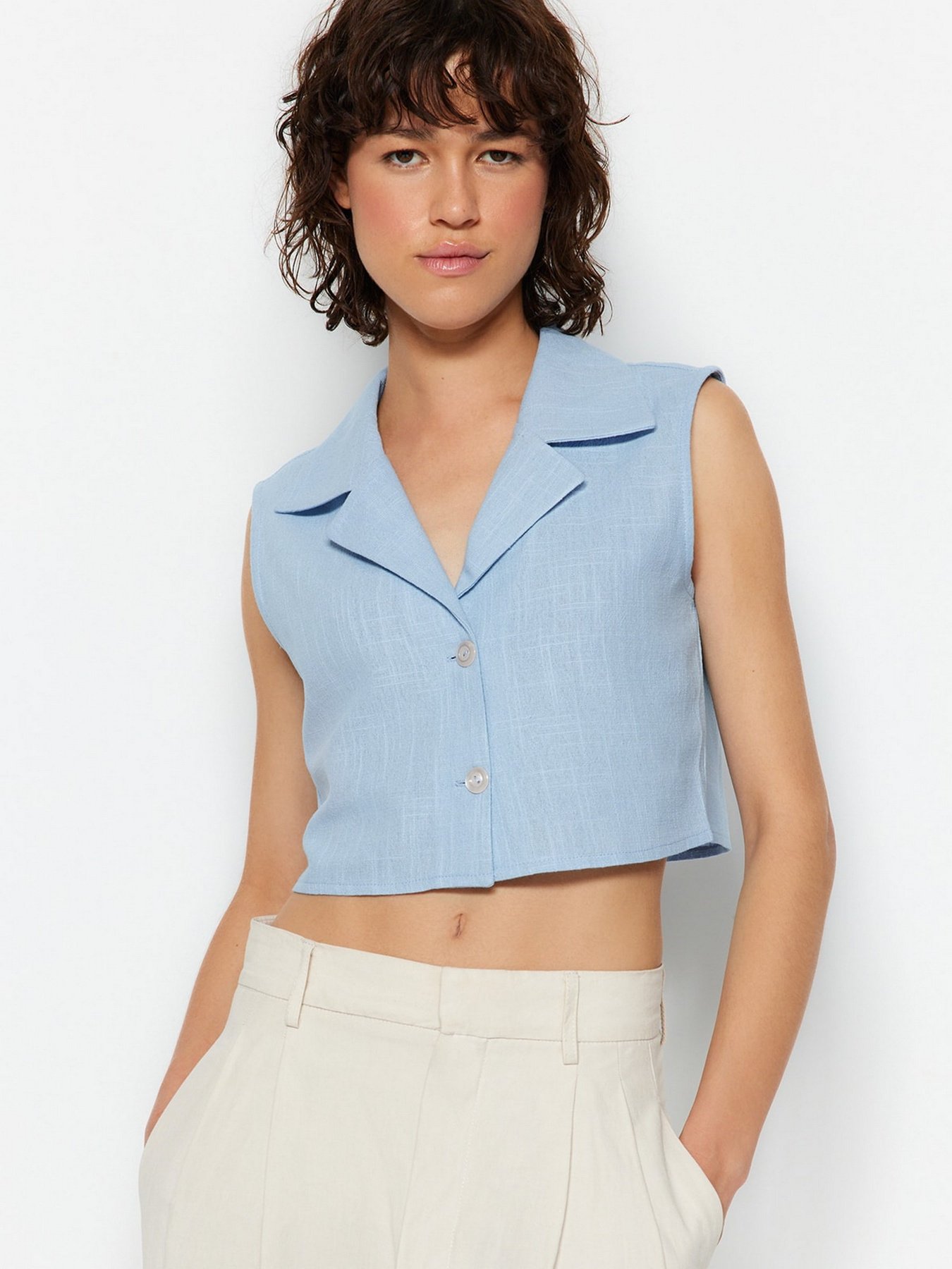 Топ Trendyol модель TWOSS23GO00445/Mavi Фото